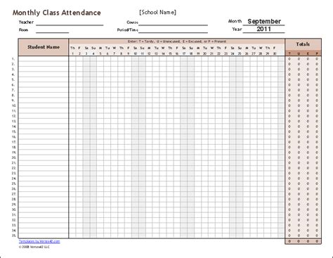 Free Attendance Tracking Templates and Forms