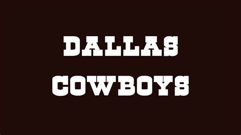 Dallas Cowboys Font Free Download