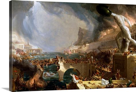 The Course Of Empire - Destruction By Thomas Cole Wall Art, Canvas ...