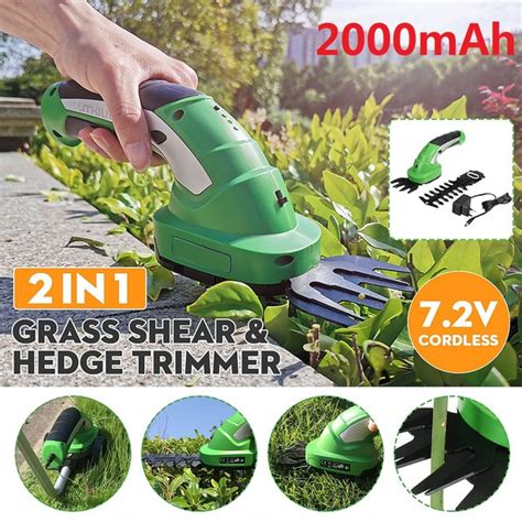 2 in 1 Cordless Grass Shears, Hedge Trimmer, Electric Pruning Shears ...