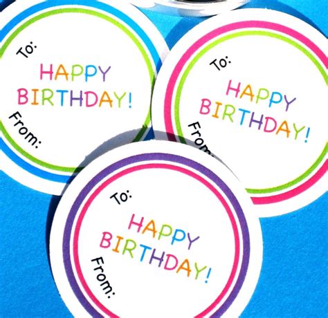 Happy Birthday Printable Tags