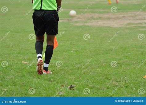 Soccer assistant referee stock photo. Image of closeup - 108525588