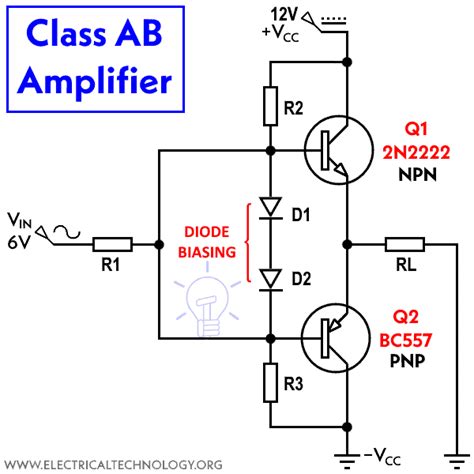 Class Ab Amplifier Circuit Diagram