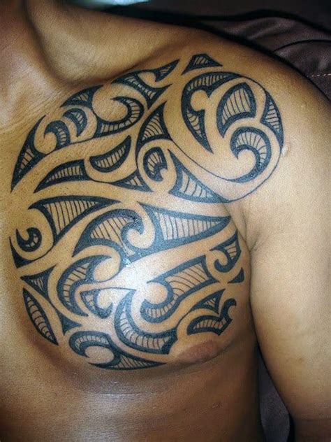 50 Tribal Chest Tattoos For Men - Masculine Design Ideas