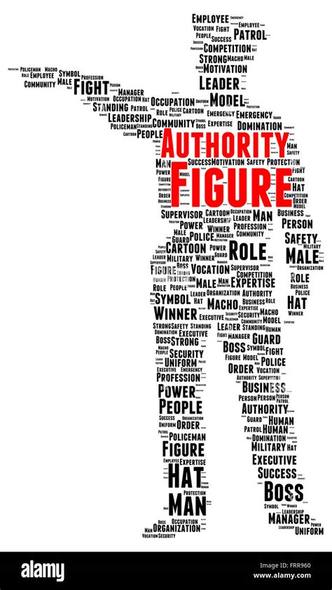 Authority figure word cloud shape concept Stock Photo - Alamy