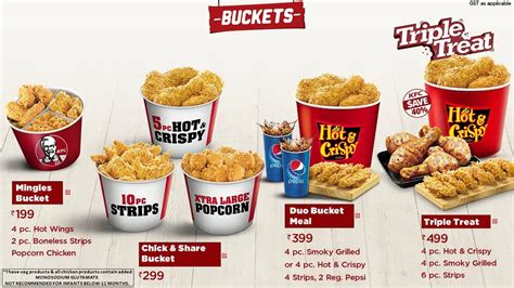 Kfc Bucket Menu With Prices