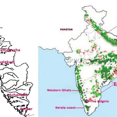 Map showing the distribution of monazite sand along the Kerala coast ...