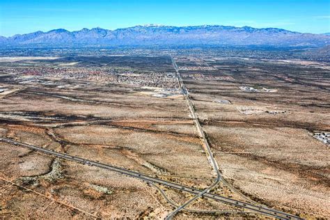 Catalina Mountains from Above Interstate 10 Stock Image - Image of view ...