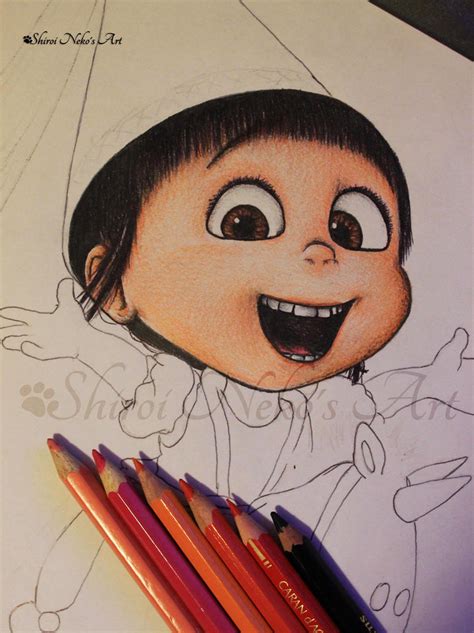 WIP Despicable Me Drawing - Agnes by ShiroiNekosArt on DeviantArt