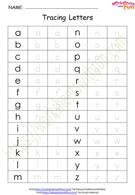 Uppercase And Lowercase Tracing Worksheet