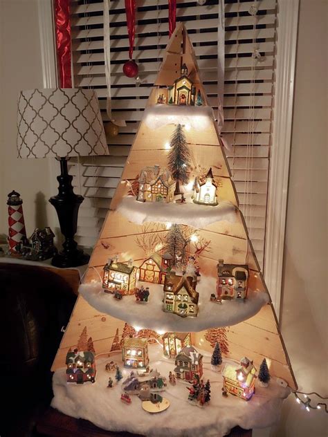 Christmas village display tree plans – Artofit