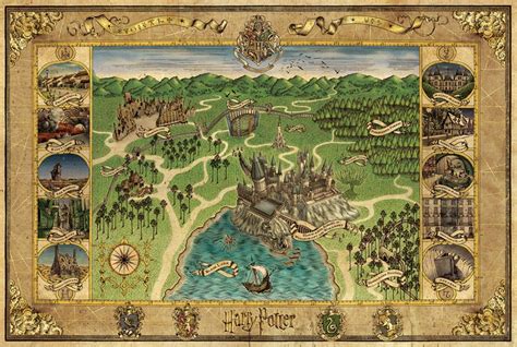 First look at Hogwarts detailed map from Harry Potter Wizard's ...