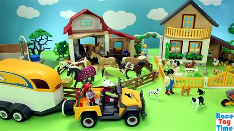 Playmobil Horse Stable and Farm Animals Barn Fun Toys For Kids - YouTube