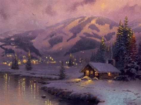 Thomas Kinkade Winter - Winter Fan Art (23436549) - Fanpop