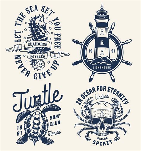 Nautical logo templates | Nautical logo, Nautical design, Marine