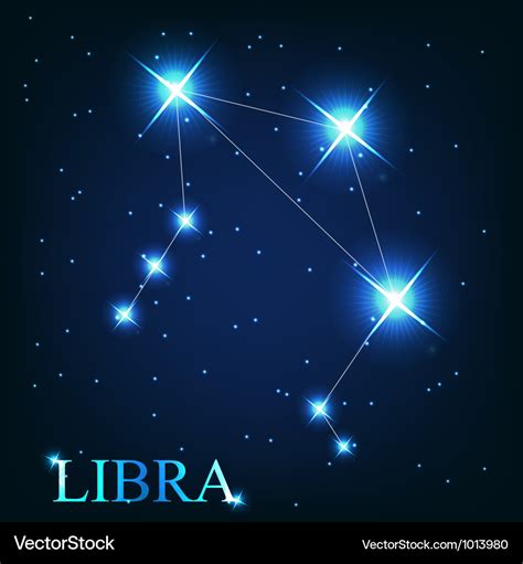 Libra zodiac sign of the beautiful bright Vector Image