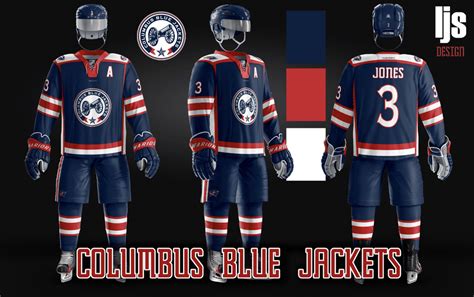 Columbus Blue Jackets jersey design as part of my third jersey series ...