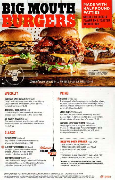 Chili's Grill & Bar Menu | Order Online | Delivery | Lincoln NE | City ...