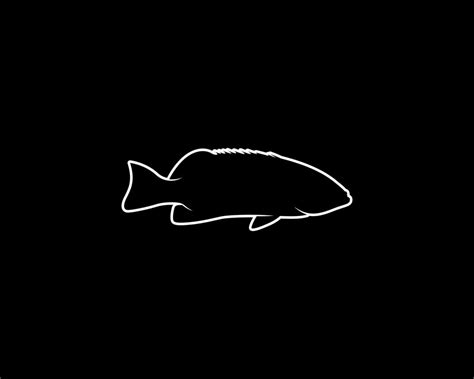 grouper outline vector silhouette 11542593 Vector Art at Vecteezy