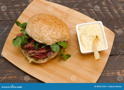 Flat iron steak sandwich stock photo. Image of dinner - 89651526