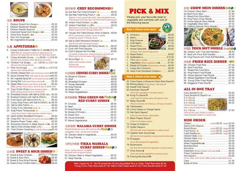 Menu at Bing Bing Asian Restaurant and Takeaway, Cavan