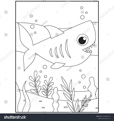 3,106 Shark Coloring Page Images, Stock Photos & Vectors | Shutterstock