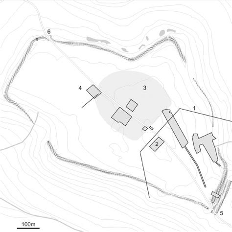 3: Idealised reconstruction of the oppidum at Bibracte in the 1st ...