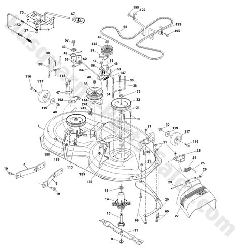 Husqvarna YT 16542 YTH 2042 42" Lawn Mower Deck Parts Rebuild Kit FREE ...