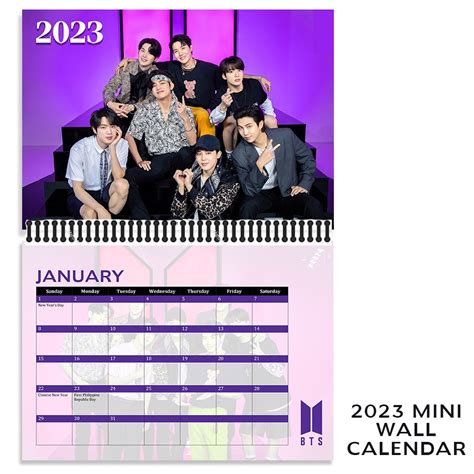 Mini Wall Calendar 2023 (BTS, TXT ,Enhypen, Black Pink, SVT) | Shopee ...