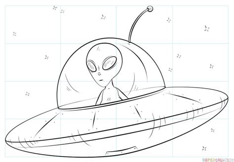 How to draw an alien spaceship | Step by step Drawing tutorials