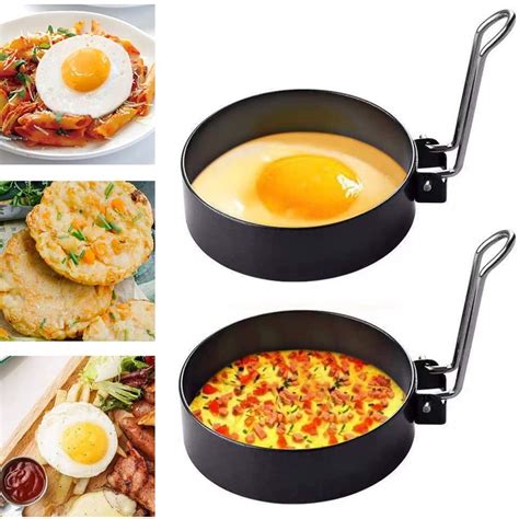 1/2/4 PCS Fried Egg Mold Non Stick Ring Round Egg Pancake Maker Mold ...