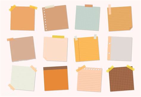 Download premium vector of Collection of sticky note illustrations ...