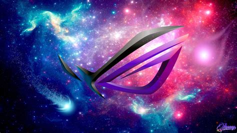 Asus ROG (Republic of Gamers) : Galaxy Themed Logo 4K wallpaper download