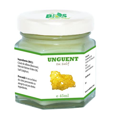 Unguent cu sulf, 45ml, Bios Mineral Plant