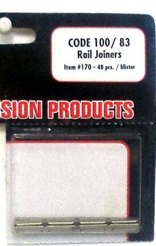 HO Scale Atlas 170 Code 100/83 Rail Joiners (48) pcs – Sidetrack Hobby