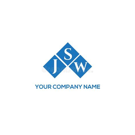 JSW Letter Logo Design on White Background. JSW Creative Initials ...