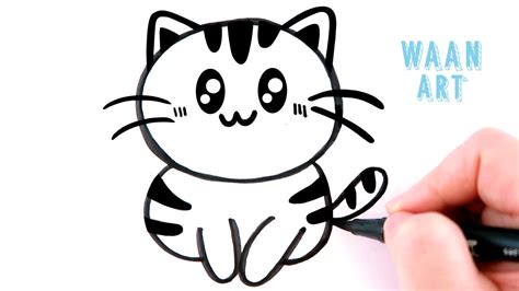 Drawing cartoon | Cute cat วาดรูปการ์ตูนแมวน่ารัก - YouTube