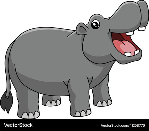 Hippo cartoon clipart Royalty Free Vector Image