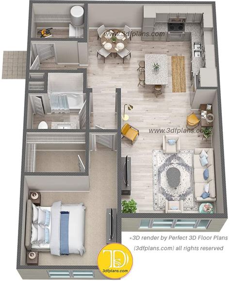 3D Floor Plans of Luxury Apartments in St. Johns, Florida • 3D Floor ...