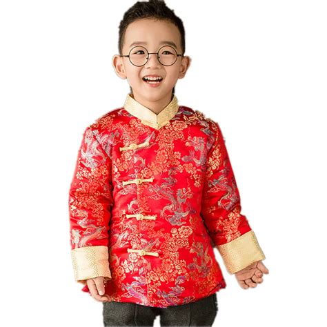 2019 Chinese Traditional Tang Costume Baby Boys Coats Quilted Children ...