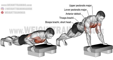 Incline push-up exercise instructions and video | Weight Training Guide