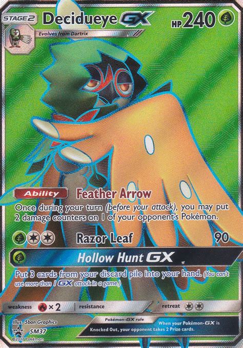 Pokémon Sun and Moon Promo Card SM037 Decidueye-Gx - Arcade Game Cards