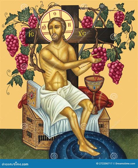 Orthodox Icon Jesus Christ - Vine Editorial Photography - Image of ...