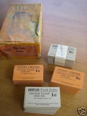 1920s Great Depression Food Stamps and box | #39699657