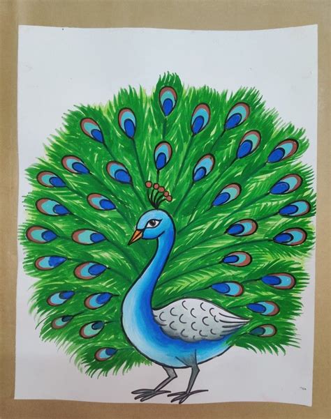 How To Draw A Peacock Step By Step With Oil Pastel Color E – NBKomputer