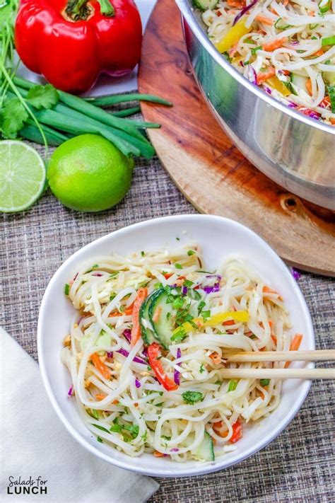 Delicious Vegan Thai Noodle Salad Recipe • Salads for Lunch