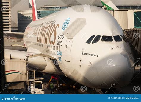 Emirates Airlines A380 Double Decker Plane Editorial Stock Image ...