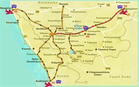 Mysore Mangalore Map