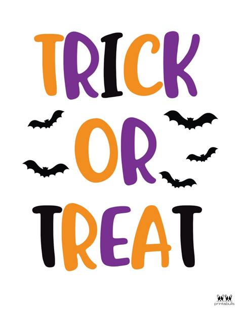 Free Printable Halloween Trick Or Treat Signs