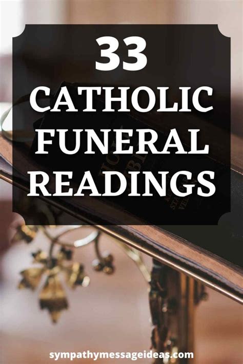 33 Catholic Funeral Readings - Sympathy Message Ideas